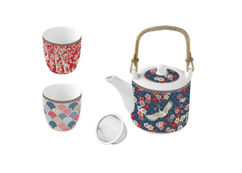 COFFRET THEIERE 60CL + 2 GOBELETS OKINAWA