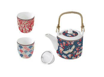 COFFRET THEIERE 60CL + 2 GOBELETS OKINAWA