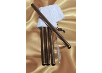 KIT 4 PAILLES INOX BLEU BUBBLE TEA