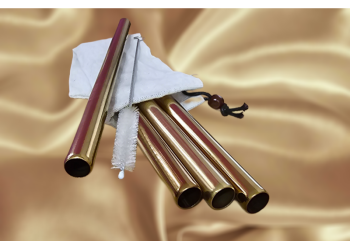 KIT 4 PAILLES INOX OR BUBBLE TEA