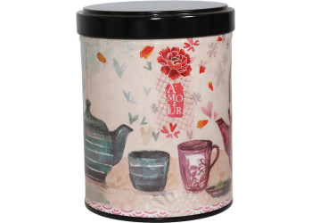 Boîte empilable illustré métal THÉIÈRE