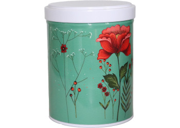 Boîte empilable illustré métal FLEUR ROUGE