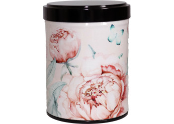 Boîte empilable illustré métal FLEUR ROSE