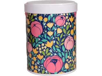 Boîte empilable illustré métal JARDIN FLEURI