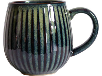 MUG BOULE 50CL NERVURÉ BLEU GRIS