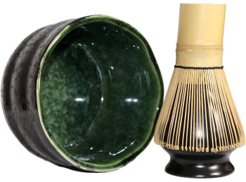 SET MATCHA NOIR - INTERIEUR VERT 