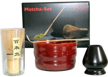 SET MATCHA ROUGE CUIR