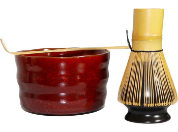 SET MATCHA ROUGE CUIR